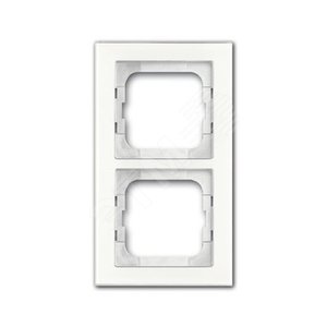 Рамка 2-постовая, серия axcent, цвет белое стекло | 1754-0-4438 | 2CKA001754A4438 | ABB - фото 2