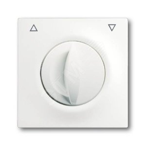 Плата центральная с поворотной ручкой,, для механизма выключателя жалюзи , серия impuls, цвет белый бархат | 1753-0-0164 | 2CKA001753A0164 | ABB 2