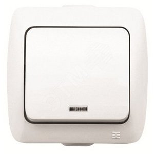 ALSU бел. выключатель 1кл с подсв. Led (504-010200-201) - ABB
