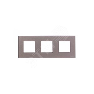 Zenit Рамка 3 постовая, 2 модульная, стекло Брызги шампанского 4