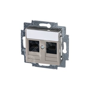 ABB Levit Кофе макиато Розетка комп. 2-ая 2хRJ45 категория 5e | 5014H-A51018 18W | 2CHH295118A6018 | ABB - фото 2