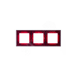 ABB Levit Красный / дымчатый чёрный Рамка 3-ая | 3901H-A05030 65W | 2CHH015030A6065 | ABB - фото 4