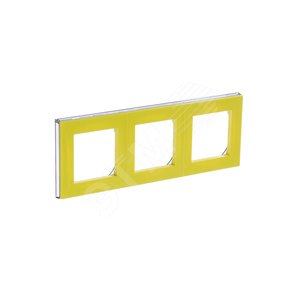 ABB Levit Жёлтый / дымчатый чёрный Рамка 3-ая | 3901H-A05030 64W | 2CHH015030A6064 | ABB - фото 3