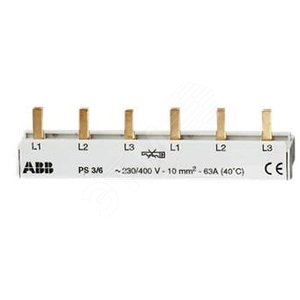 Шина 3ф. к. 6мод.63А PS3/6 | 2CDL231001R1006 | ABB 2