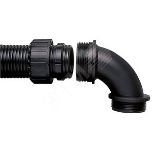 Фитинг AR, 90°, нейлон/ацеталь, черный, резьба M20, d21, AR21/M20/C90/BL, 10 шт. (AR21/M20/C90/BL) - ABB