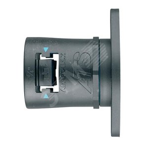 Фланец Adaptalok AT, прямой, нейлон/эластомер, черный/голубой, D28, AT28/FL/A/BLB, 10 шт. (AT28/FL/A/BLB) - ABB