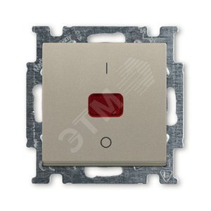 ABB Basic 55 Шампань Выключатель 1-клавишный 2-полюсный, 20A | 1020-0-0091  | 2CKA001020A0091 | ABB - фото 2