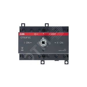 Реверсивный рубильник OT63F3C до 63А 3-полюсный (без ручки) | 1SCA105338R1001 | ABB - фото 5
