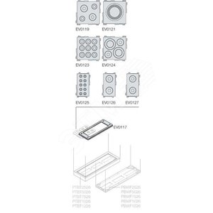 Рамка для монтажа сальников 214х90 - ABB