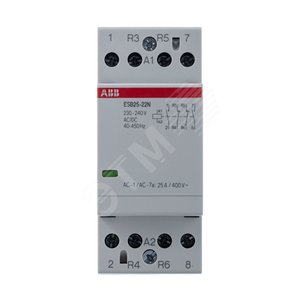 Контактор ESB25-22N-06 модульный (25А АС-1, 2НО+2НЗ), катушка 230В AC/DC | 1SAE231111R0622 | ABB - фото 5