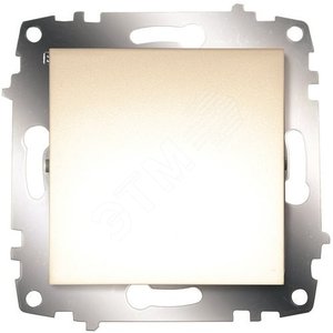 Zena без рамки жемчуг выкл 1кл подсв.Led (609-012500-201) - ABB