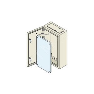 Щит с монтажной панелью ЩМП 300х200х150 нержавеющая сталь 2