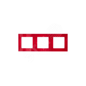 ABB Levit Красный / дымчатый чёрный Рамка 3-ая | 3901H-A05030 65W | 2CHH015030A6065 | ABB - фото 5
