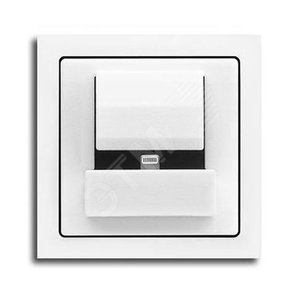 Плата центральная (накладка) 6478-212 для блока питания micro USB - 6474 U, Busch-Duro, слоновая кость | 6400-0-0007  | 2CKA006400A0007 | ABB 2