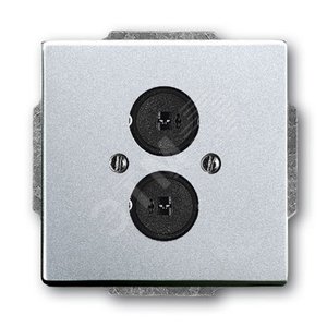 Плата центральная с суппортом с 2-мя разъёмами для громкоговорителя, серия solo/future, цвет серебр.-алюм. | 1723-0-0254 | 2CKA001723A0254 | ABB 2