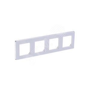 ABB Levit Белый / дымчатый чёрный Рамка 4-ая | 3901H-A05040 62W | 2CHH015040A6062 | ABB - фото 4