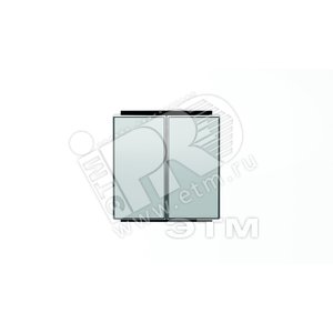Клавиша для двухклавишных выключателей/переключателей/кнопок SKY серебристый алюминий (8511 PL)