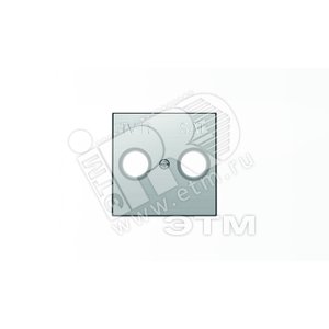 Накладка для TV-R-SAT розетки, серия SKY, цвет нержавеющая сталь|2CLA855010A1401| ABB - ABB