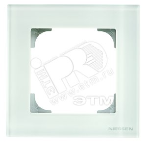 Рамка 1-постовая, серия SKY, цвет стекло белое|2CLA857100A3001| ABB