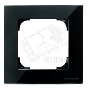 Рамка 1-постовая, серия SKY, цвет стекло чёрное|2CLA857100A3101| ABB