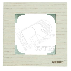 Рамка 1-постовая, серия SKY, цвет дерево белый ясень