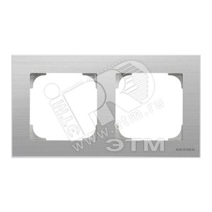 Рамка 2-постовая, серия SKY, цвет нержавеющая сталь|2CLA857200A1401| ABB - ABB