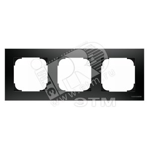 Рамка 3-постовая, серия SKY, цвет черный бархат