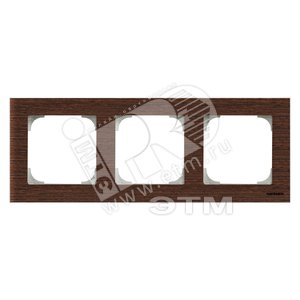 Рамка 3-постовая, серия SKY, цвет дерево венге