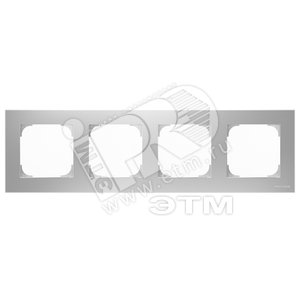 Рамка 4-постовая, серия SKY, цвет серебристый алюминий|2CLA857400A1301| ABB