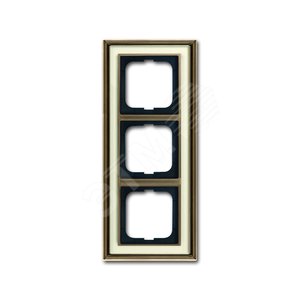 Рамка 3-постовая, серия Династия, Латунь античная, белое стекло | 1754-0-4582  | 2CKA001754A4582 | ABB 2