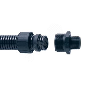Фитинг ASF, прямой, нейлон, черный, резьба M16, d13, ASF13/M16/A/BL, 10 шт. (ASF13/M16/A/BL) - фото 2