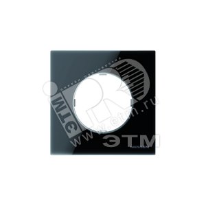 Рамка 1-постовая, серия SKY Moon, цвет стекло чёрное|2CLA867100A3101| ABB - ABB