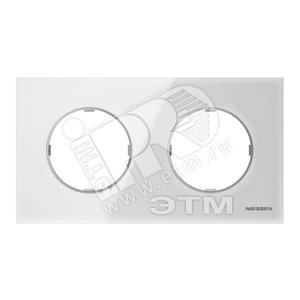 Рамка 2-постовая, серия SKY Moon, цвет стекло белое|2CLA867200A3001| ABB - ABB