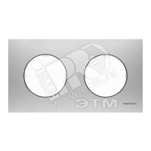 Рамка 2-постовая, серия SKY Moon, цвет нержавеющая сталь|2CLA867200A4001| ABB - ABB