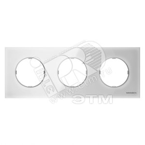 Рамка 3-постовая, серия SKY Moon, цвет стекло белое|2CLA867300A3001| ABB - ABB
