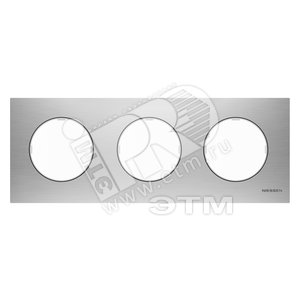 Рамка 3 поста SKY Moon нержавеющая сталь (8673 OX) - ABB
