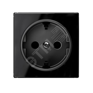 Накладка для розетки SCHUKO SKY стекло черное (8588 CN) - фото 2
