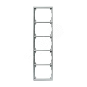 Рамка 5-постовая, 100мм серия Impressivo, алюминий | 1725F100-83 | 2TKA000429G1 | ABB - фото 2