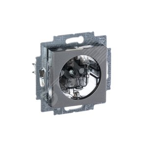 ABB Levit Сталь / дымчатый чёрный Розетка с з/к со шторками 16А | 5520H-A03457 69W | 2CHH203457A6069 | ABB - фото 3