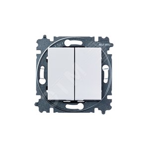 ABB Levit Белый / дымчатый чёрный Переключатель 2-кл. | 3559H-A52445 62W | 2CHH595245A6062 | ABB - фото 3