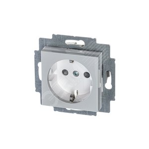 ABB Levit Серый / белый Розетка с з/к со шторками 16А | 5520H-A03457 16W | 2CHH203457A6016 | ABB - фото 2