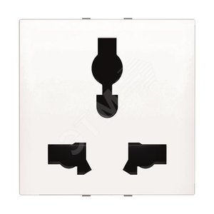 ABB Zenit Механизм розетки универсальной с заземлением (2P+E), 2M, 13А-15A / 127-230В, серебристый | N2239 PL | 2CLA223900N1301 | ABB