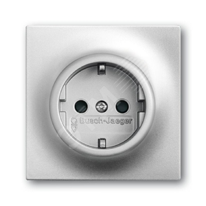 Розетка SCHUKO 16А 250В с защитными шторками, серия impuls, цвет серебристый металлик | 2013-0-5275 | 2CKA002013A5275 | ABB 2