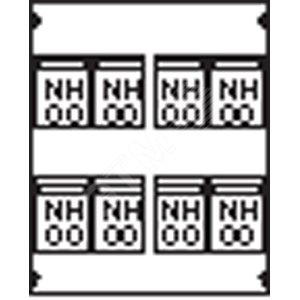 Пластрон для 6 NH00 2ряда/4 рейки | AG79 | ABB 2