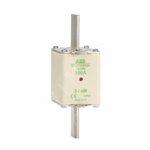 Предохранитель OFAF2aM100 100A тип аМ размер2, до 500В | 1SCA022697R8620 | ABB - фото 2