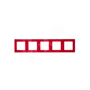 ABB Levit Красный / дымчатый чёрный Рамка 5-ая | 3901H-A05050 65W | 2CHH015050A6065 | ABB - фото 5