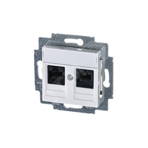 ABB Levit Белый Розетка комп. 2-ая 2хRJ45 категория 5e | 5014H-A51018 03W | 2CHH295118A6003 | ABB - фото 2