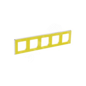 ABB Levit Жёлтый / дымчатый чёрный Рамка 5-ая | 3901H-A05050 64W | 2CHH015050A6064 | ABB - фото 4