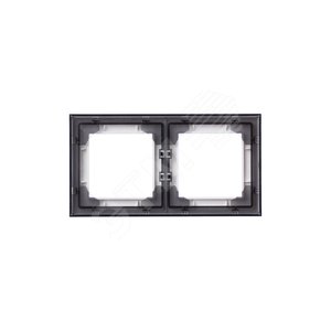 ABB Levit Белый / дымчатый чёрный Рамка 2-ая | 3901H-A05020 62W | 2CHH015020A6062 | ABB - фото 4