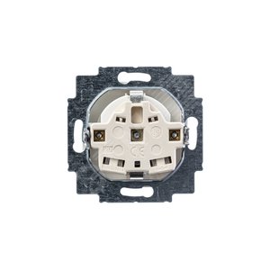 ABB Basic 55 Альп. белый Розетка с/з с крышкой | 2018-0-0350  | 2CKA002018A0350 | ABB - фото 4